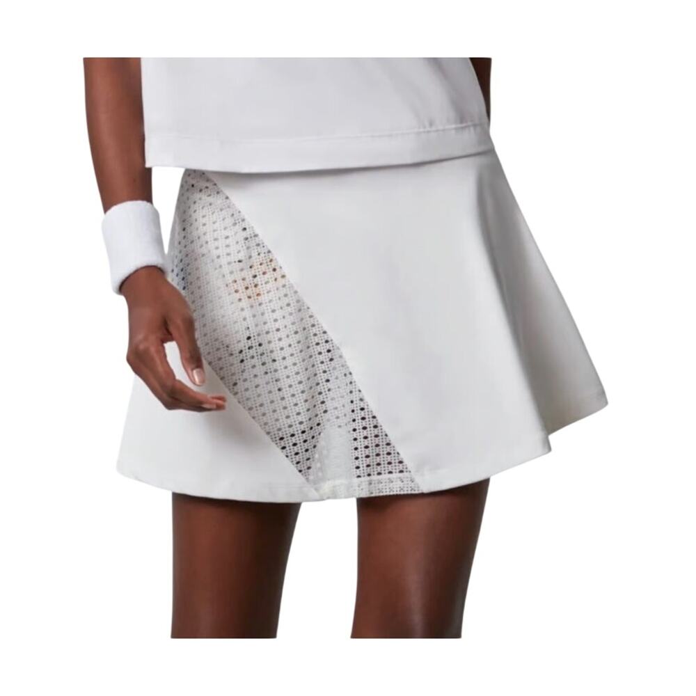 NWOT Tuckernuck White Perforated Tennis Skort Floral Compression Shorts Size XL